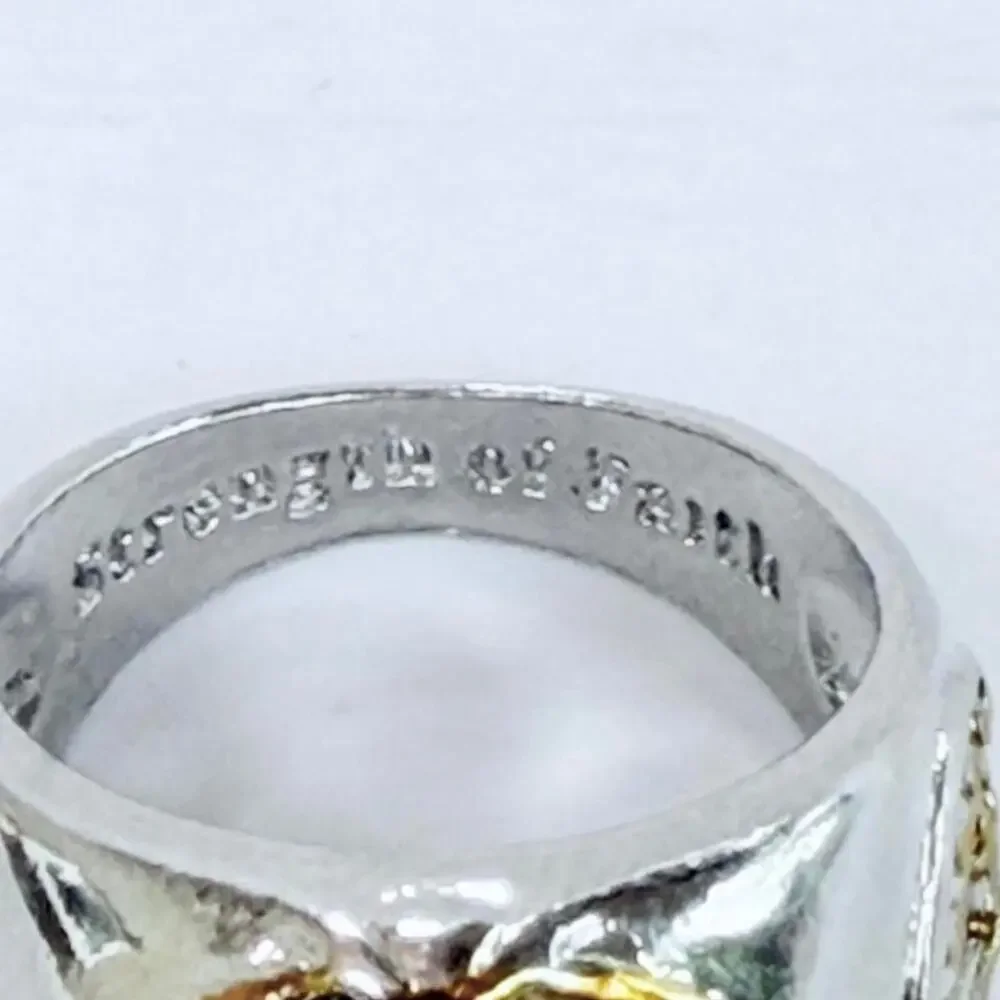Silver  & Gold Eagle Ring Size 8.5